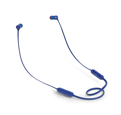 jbl (t110bt) pure bass wireless in-ear headphones with mic, (black & blue)